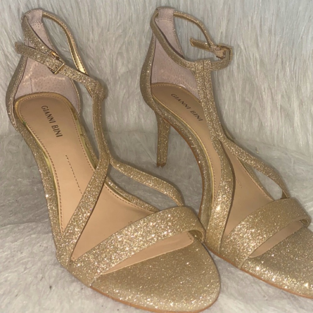 Gianni Bini golden high heels